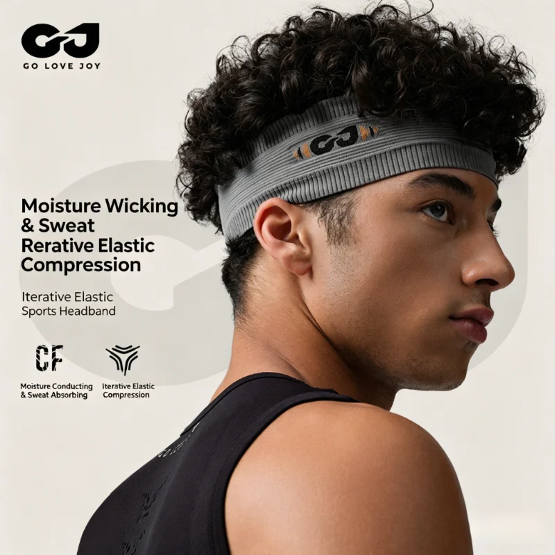 Sports Headband Sweat Wicking Breathable Elastic Hair Band for Running Gym Yoga Cycling Fitness Men Women