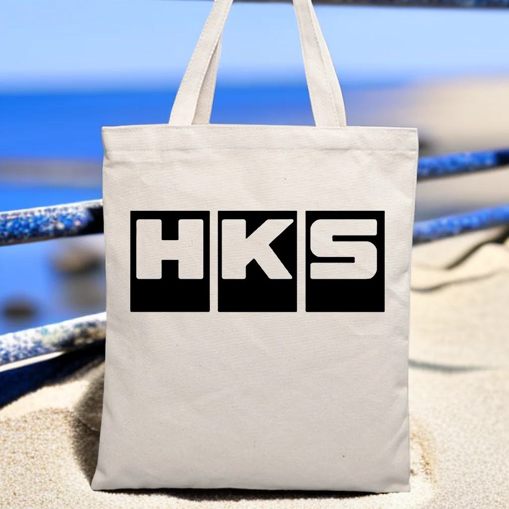 Fashion womens Shopper Bags Canvas Tote Bag Limited HKS Power and Sportser Performance Turbo Logo Women Bag