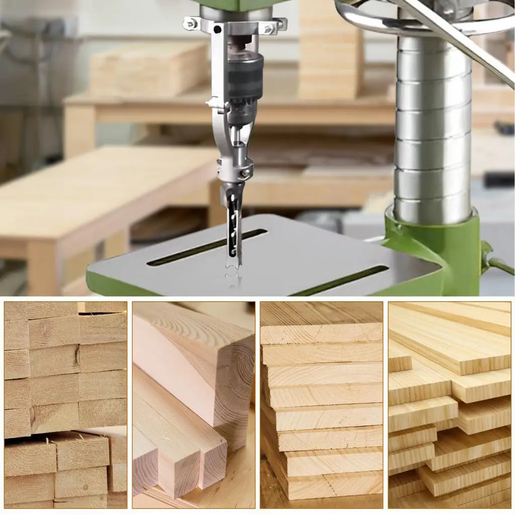 

Bench Drill Square Hole Accessories Stainless Steel Converter Location Tool for Holder Woodworking