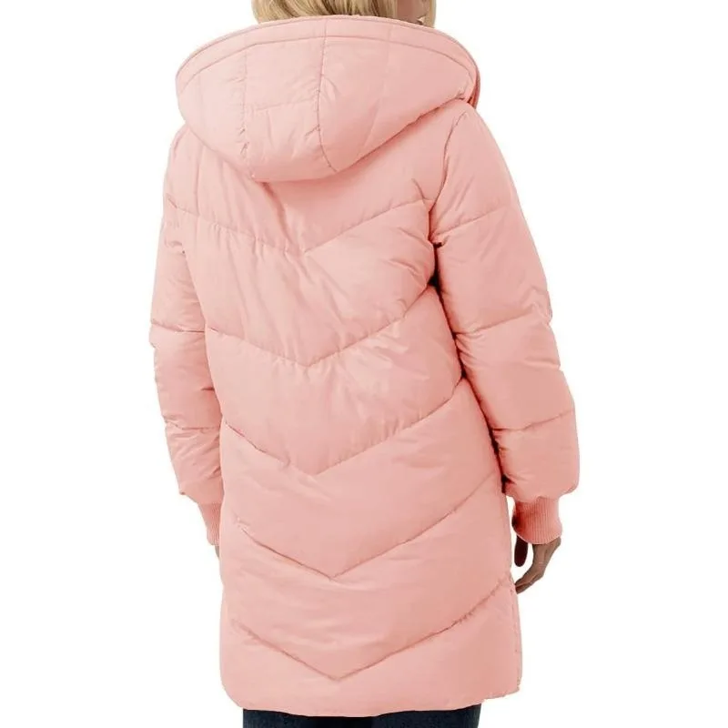 Women's Clothing Solid Warm Fleece Hooded Cotton Coat Long Sleeves Double-sided Velvet Slim Fit Elegant Cardigan Outerwear Top