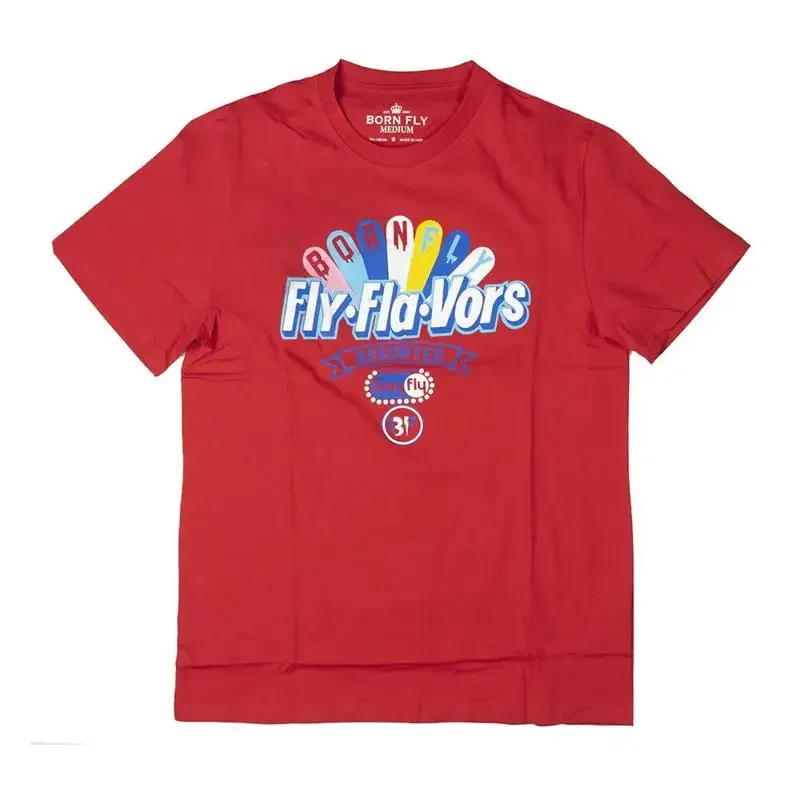 Born Fly Flavor Pop Men s Red Short Sleeve T Shirt Nostalgia Meets Streetwear