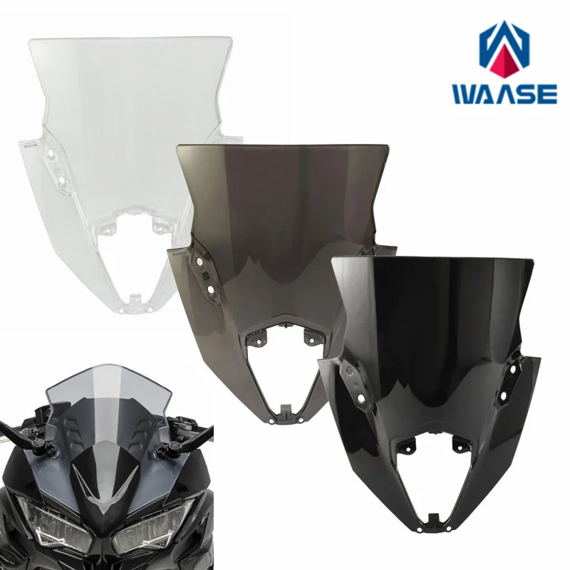 waase For Kawasaki Ninja 650 EX650 ER-6F ER6F 2020 2021 2022 2023 2024 2025 Windscreen Windshield Wind Deflector Visor Glass