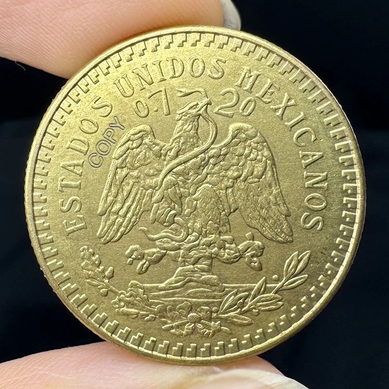 1921 Mexican 50 cent Gold Coin, Eagle Bite Snake Copy Collection Commemorative Coin, Magic Prop, Home Decoration, Christmas Gift