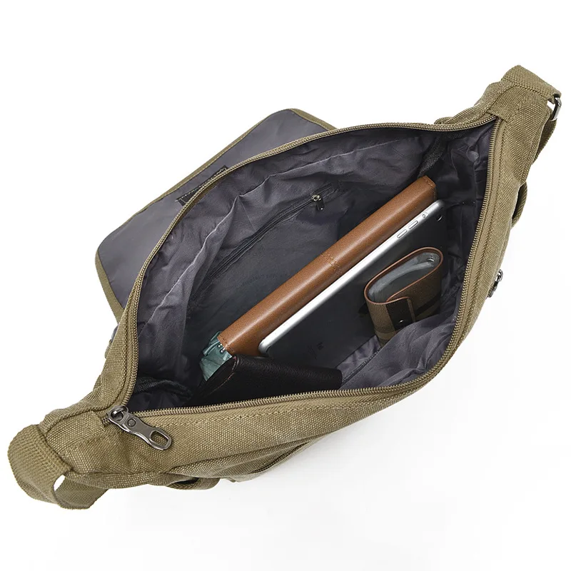2026 NEW men canvas messenger bag outdoor leisure multi pocket cross body shoulder bags large capacity travel Bag  hand Bags sac