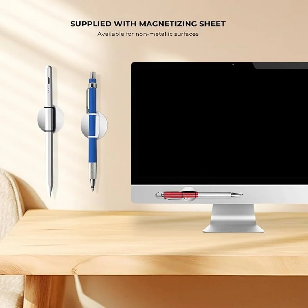 

1PCS Magnetic Pen Pencil Holder, Silicone Adjustable Pen Holder for Desk, Refrigerator, Whiteboards, Office Desk Accessories