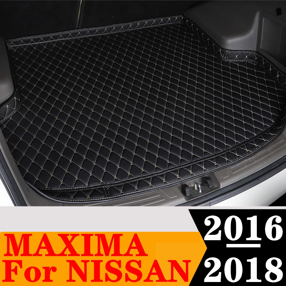 High Side Car Trunk Mat For Nissan Maxima 2018 2017 2016 Custom Fit XPE Tail Boot Tray luggage Pad Rear Cargo Liner Carpet Parts