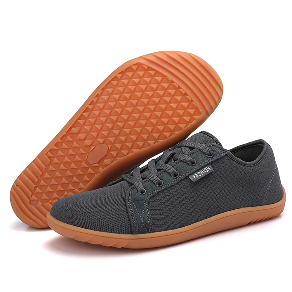 Men\'s Wide Slip On Minimalist Barefoot Shoes Zero Drop Sole Cross-Trainer Lightweight Breathable Running Walking Shoes Sneaker