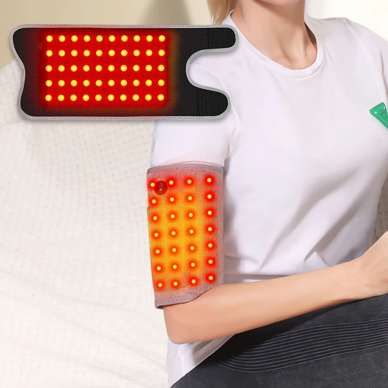 Full-Wrap Electric Heated Arm Massager Red Light Sports Muscle Strain Recovery Soreness Relief Suitable for Home Office