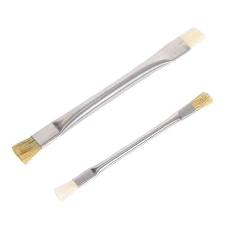 

Anti Static Cleaning Brush 2Pcs Motherboard Brush, Multifunctional Metal Handle Brush for Phone Tablet