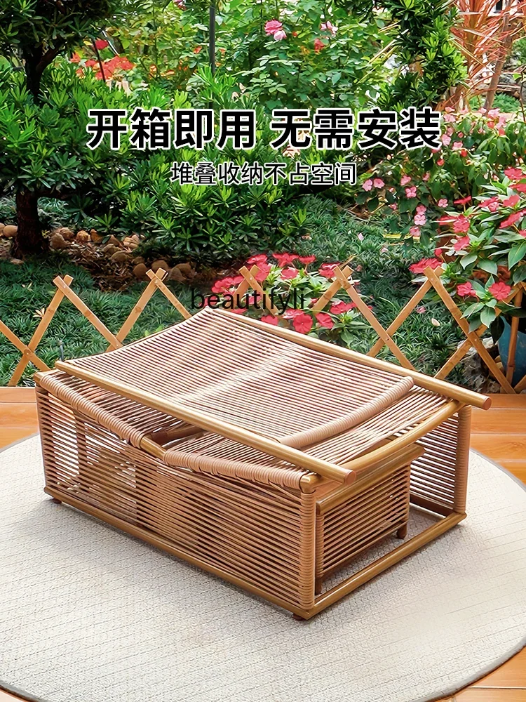 Balcony Recliner Chair, Dual-use for Sitting and Sleeping, Foldable Comfortable Chair for Long Sitting, Lazy Recliner Chair