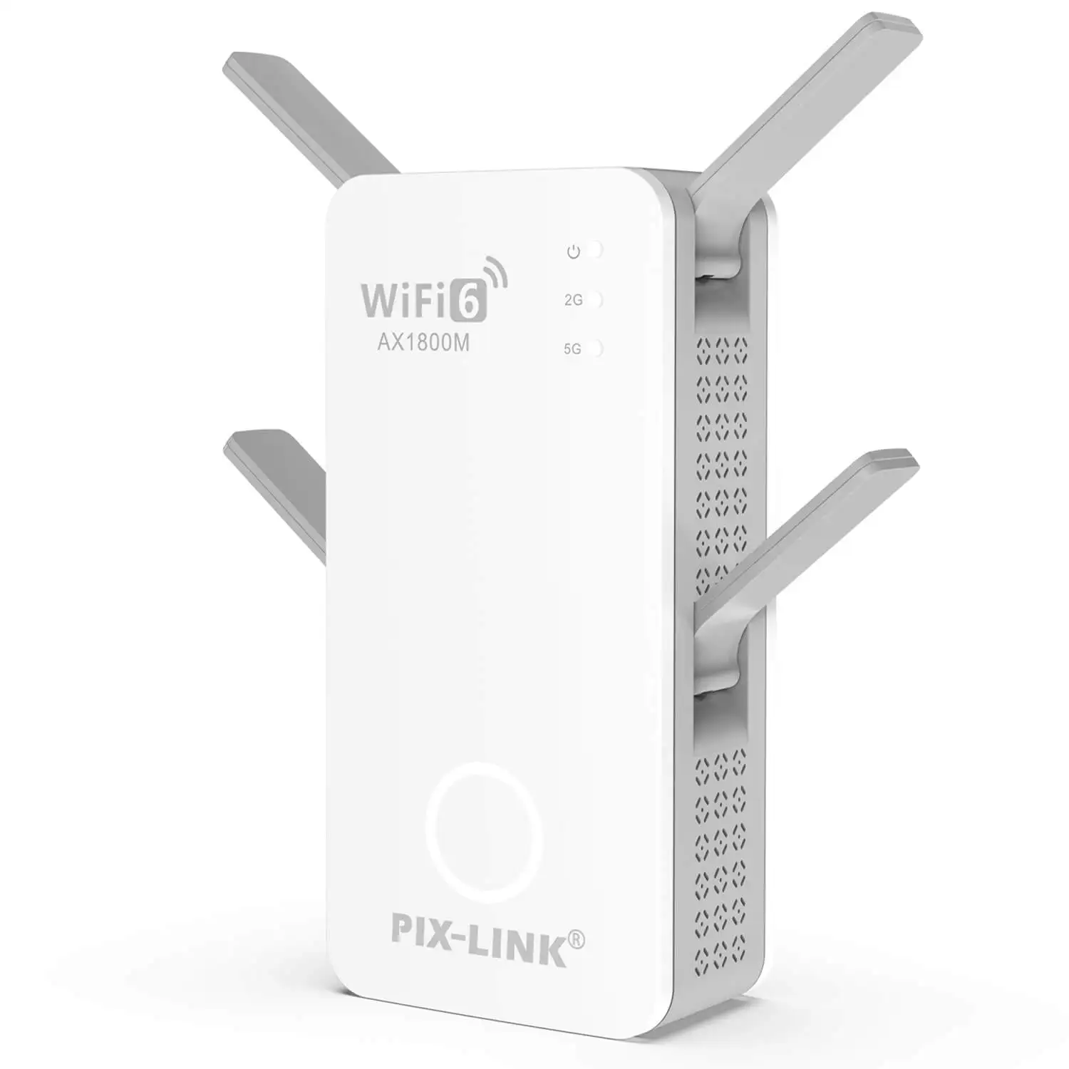 픽스링크 WiFi 6 AX1800 리피터 확장기 신호 증폭기 듀얼 밴드 2.4G/5GHz Wi-Fi 신호 증폭기 장거리 네트워크 간편 설정