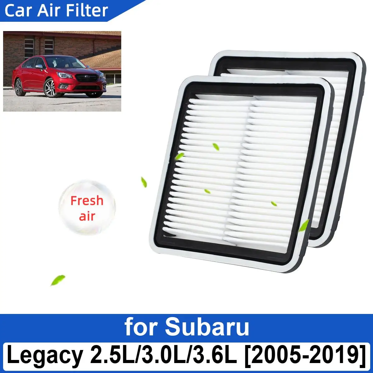 

Car Air Filter for Subaru Legacy 2.5L/3.0L/3.6L 2005-2019 Carbon Fiber Cabin Auto Filters CA9997 16546-AA090 16546-AA10A