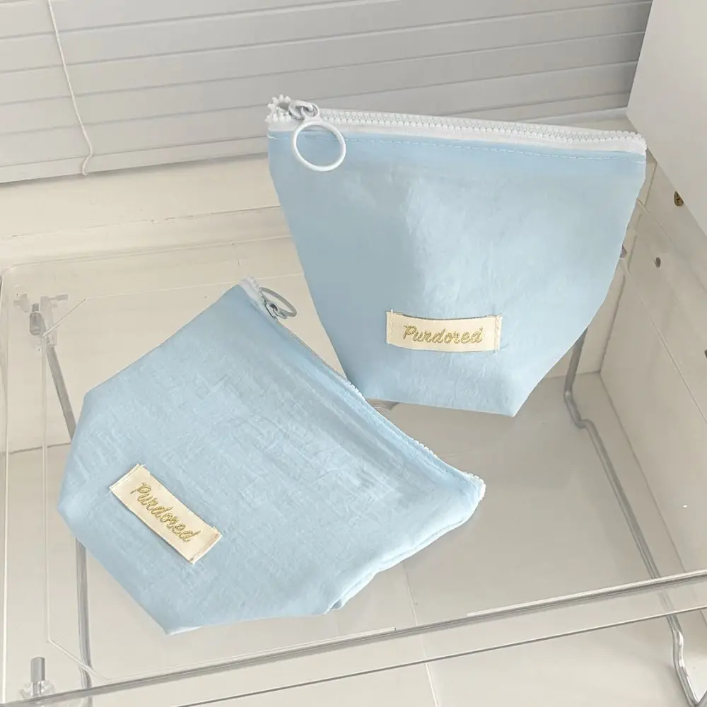 

Fashion Sky Blue Sanitary Napkin Storage Bag Multifunctional Portable Mini Coin Purse Large Capacity Small Item Bag