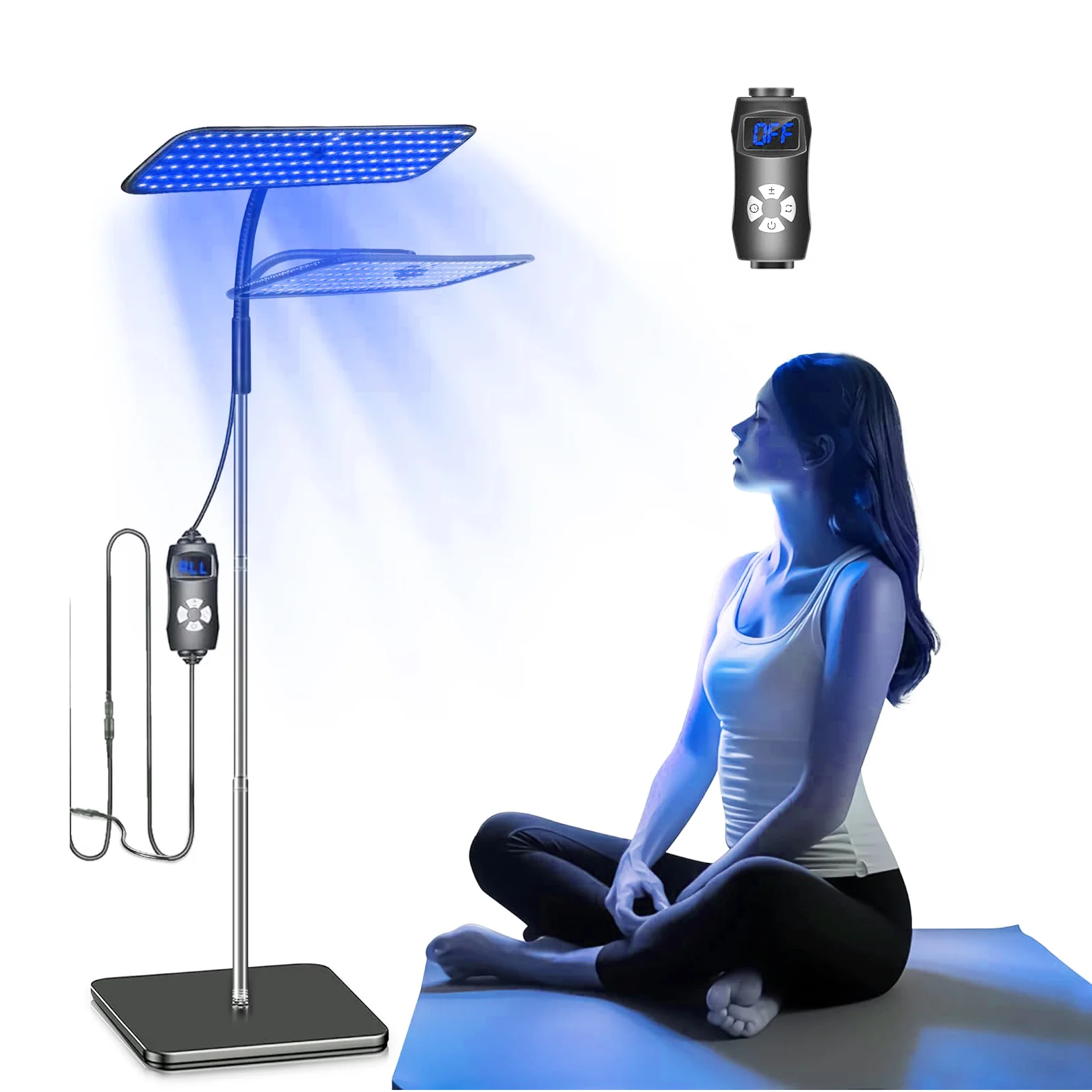 

50W Tanning Lamp 460+490nm Wavelength 126LED 48PCS Blue Light Lamp Professional Tanning Lamp Face and Body Home Skincare Tools