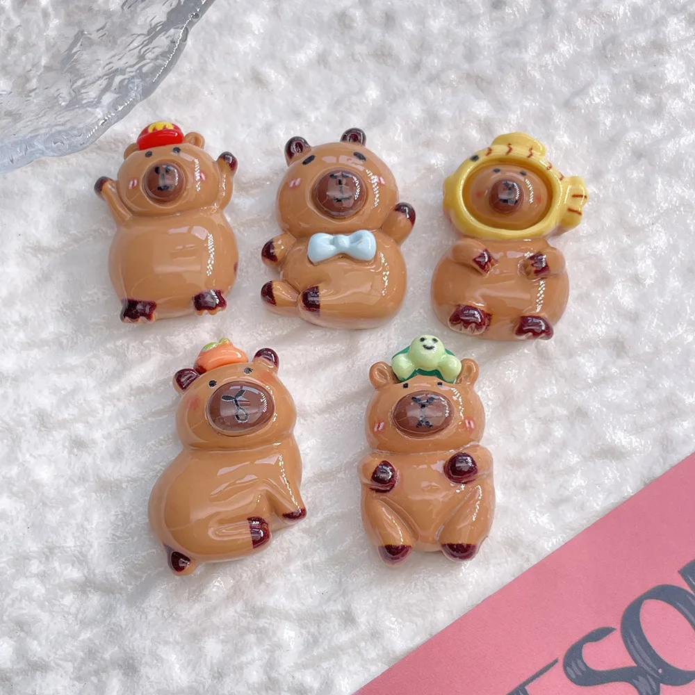 New Fashion Hole Shoe Charms DIY Resin Capybara Decoration Buckle for Shoe Charm Cute Animal Accessories Party Girls Boys Gift