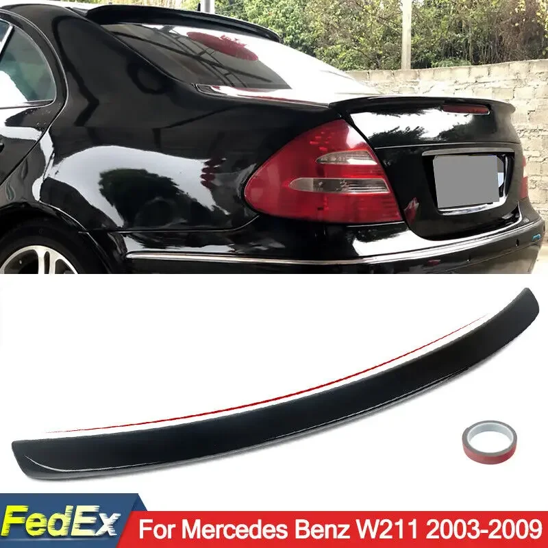 

Fit Mercedes Benz W211 E350 Sedan 2003-2009 Gloss Black AMG Style Trunk Spoiler