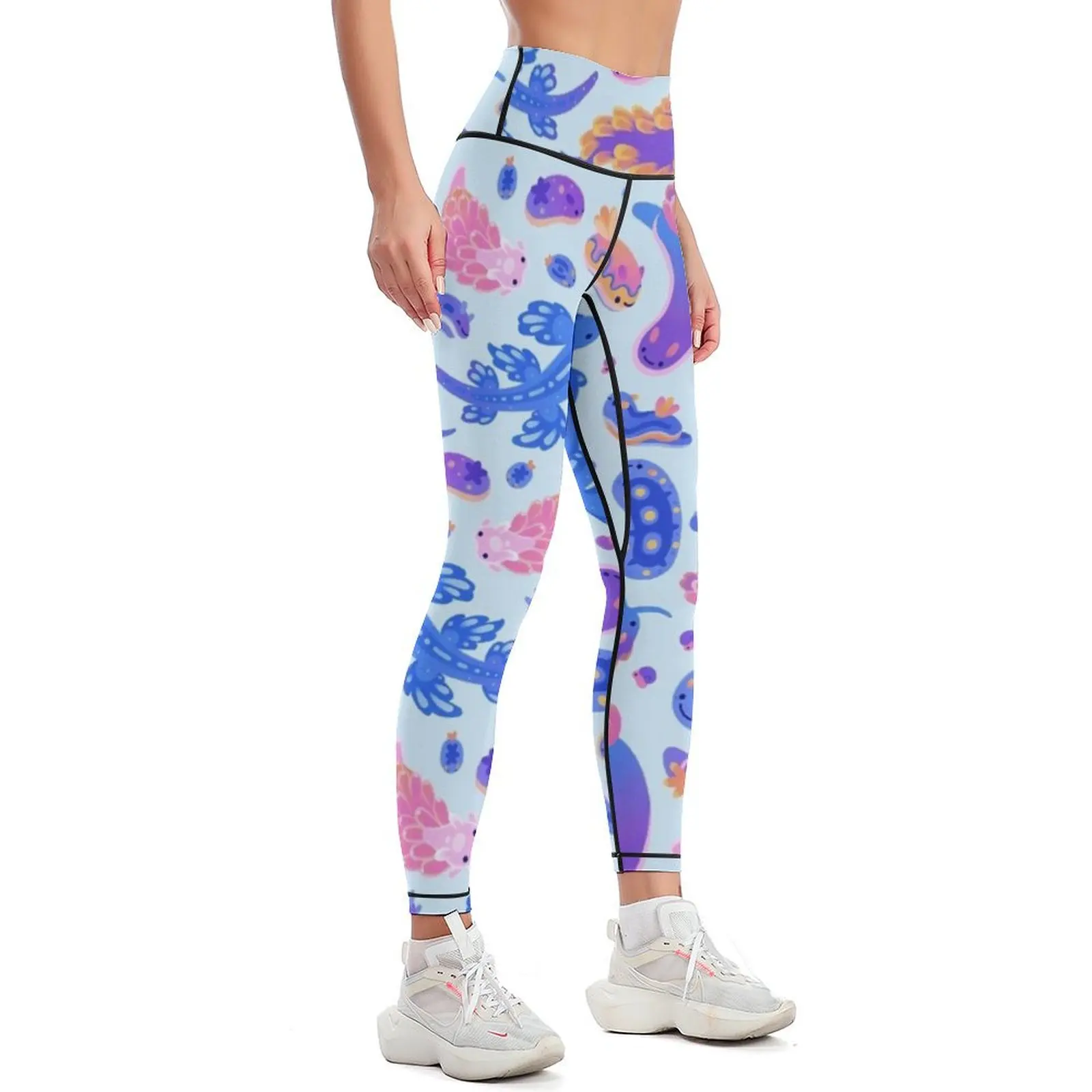 Sea slug - pastel blue Leggings Women's pants Tight fitting woman Womens Leggings