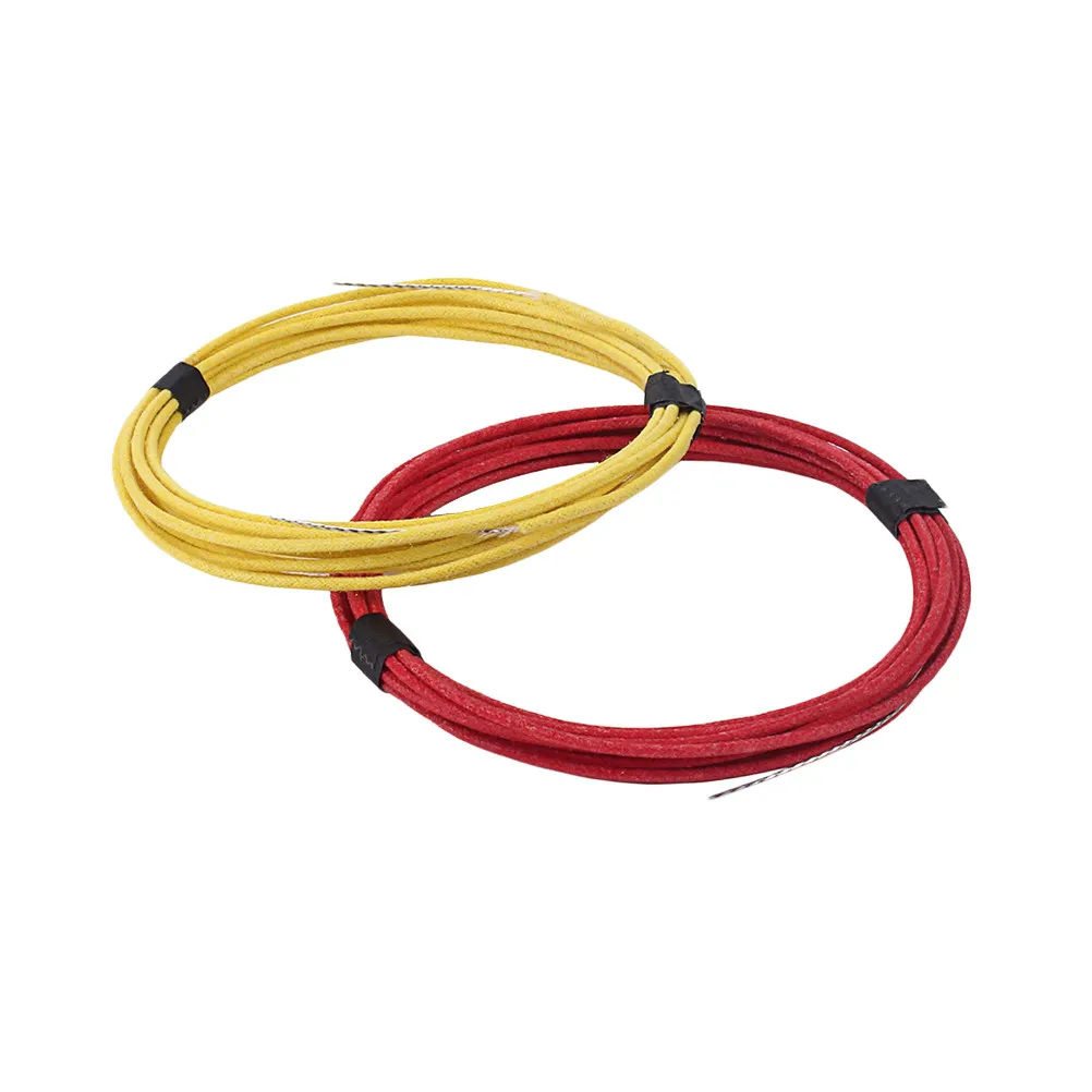 2Pieces Vintage Cloth Push-Back Wire 22Awg Stranded Red Guitar Pickup Wire for Wiring Rewiring Soldering to Potentiometer Guitar