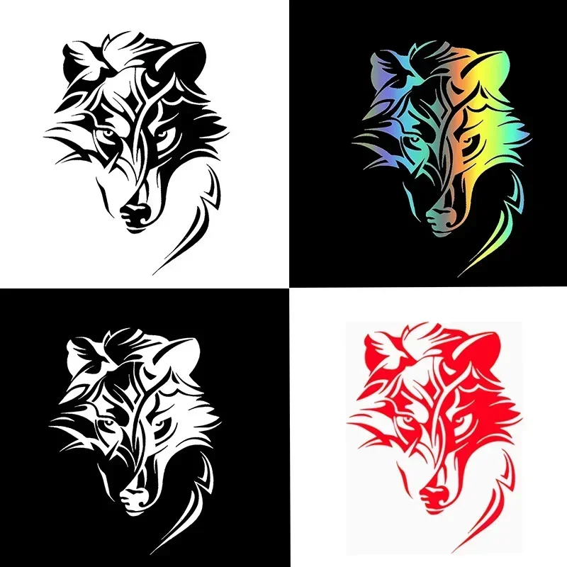 Wild Wolf Pattern Creative Car Sticker Motorcycle Auto Window Body Bumper Laptop Vinyl Film Decal Car DIY Decoration Accessories