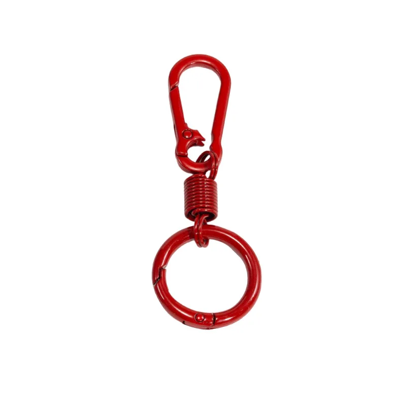 2pcs Colorful Spring Keychain Carabiner Buckle Key Rings