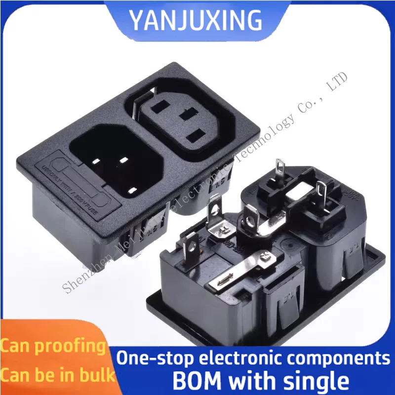 1PCS/LOT WD-201 male and female dedicated fuse male and female snap-in socket with fuse Embedded wiring socket