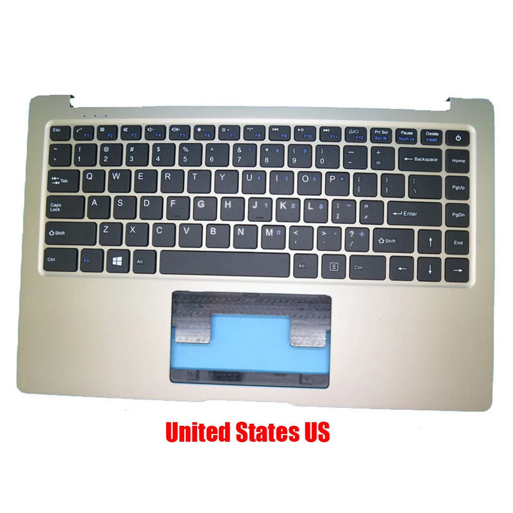 Laptop PalmRest&keyboard For Haier X14 Gold\Gray top case With United States US keyboard MB3002012 PRIDE-K2651