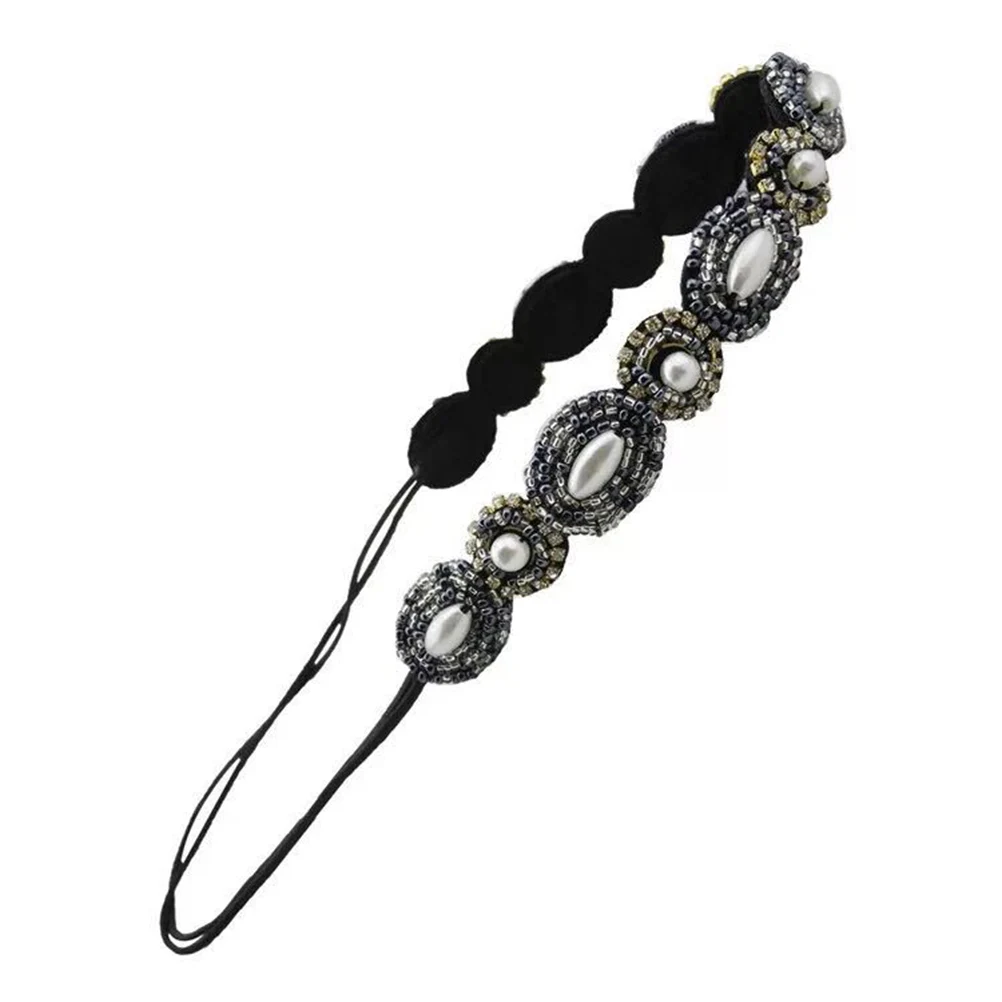 

6pcs Women Headb Crystal Hairb Elastic Hair Accessories Shiny Rhinestone Comfortable Daily Formal Hair Hoop Stylish Bun