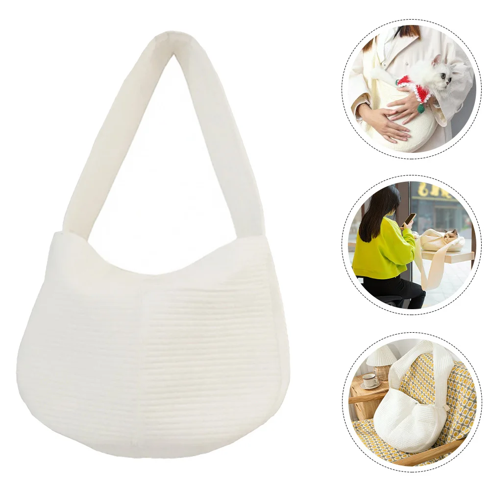 

Breathable Outdoor Pet Carrier Cat Bag Canvas Kitten Cross-Body Portable Carrier Pouch Small Dog Carrying Bag Pet Carrying Pouch