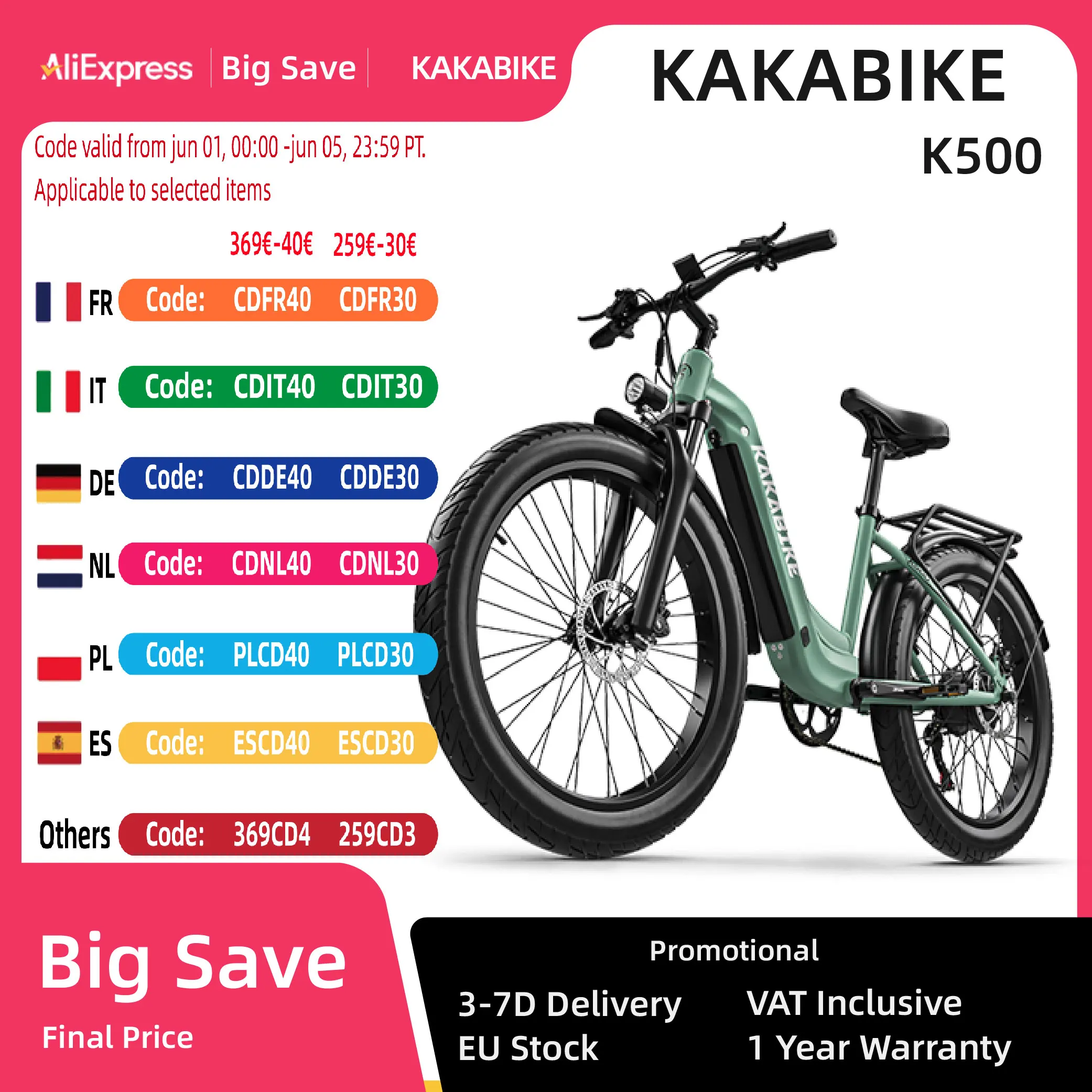 Kakabike K500 Elektro fahrrad Erwachsene 1000W Herren E-Mountain E-Bike 48V 17,5 Ah Batterie, 26