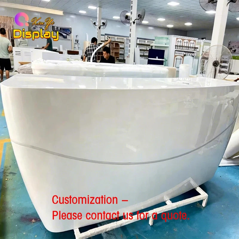 

custom.Luxury Curved Bank Service Counter | Custom Reception Desk Bank & Credit Union Heavy Duty High Quality Eco-Frien