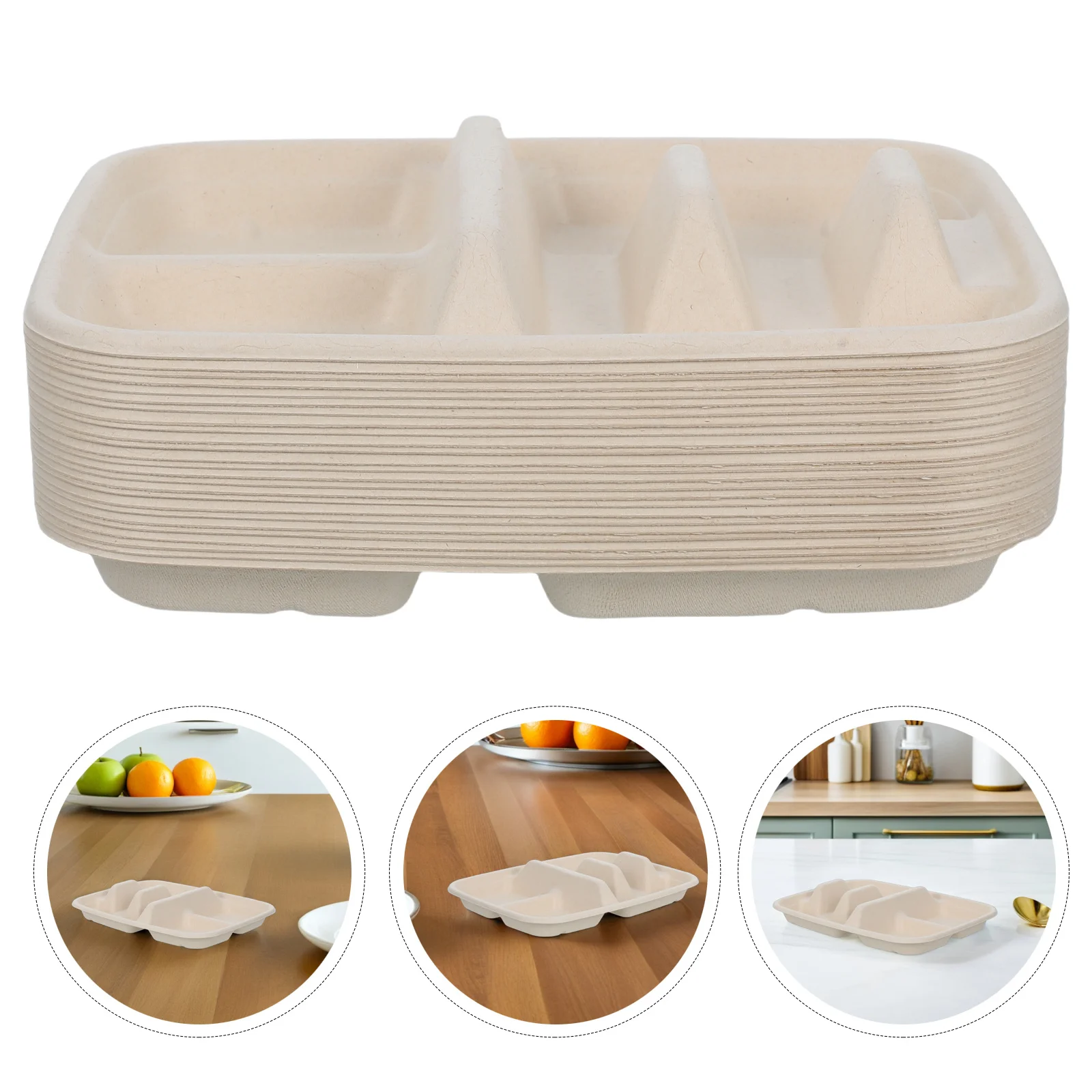 

25 Pcs Tortilla Bracket Taco Plates with Dividers Tortillas Mexico Mexican Food Serving Trays Holder Dinner Stands