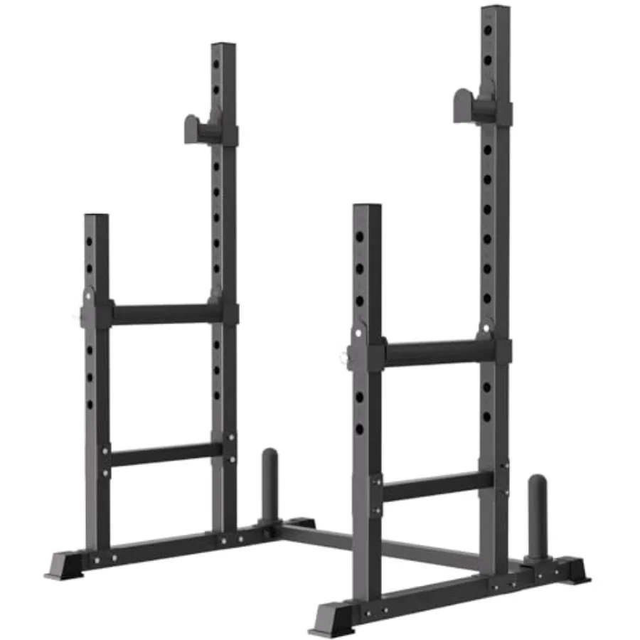 

VivZen Adjustable Squat Rack Bench Press Stand Multi-Functional Home Gym Power Rack for Barbell Dumbbell and Push-Up Workouts H