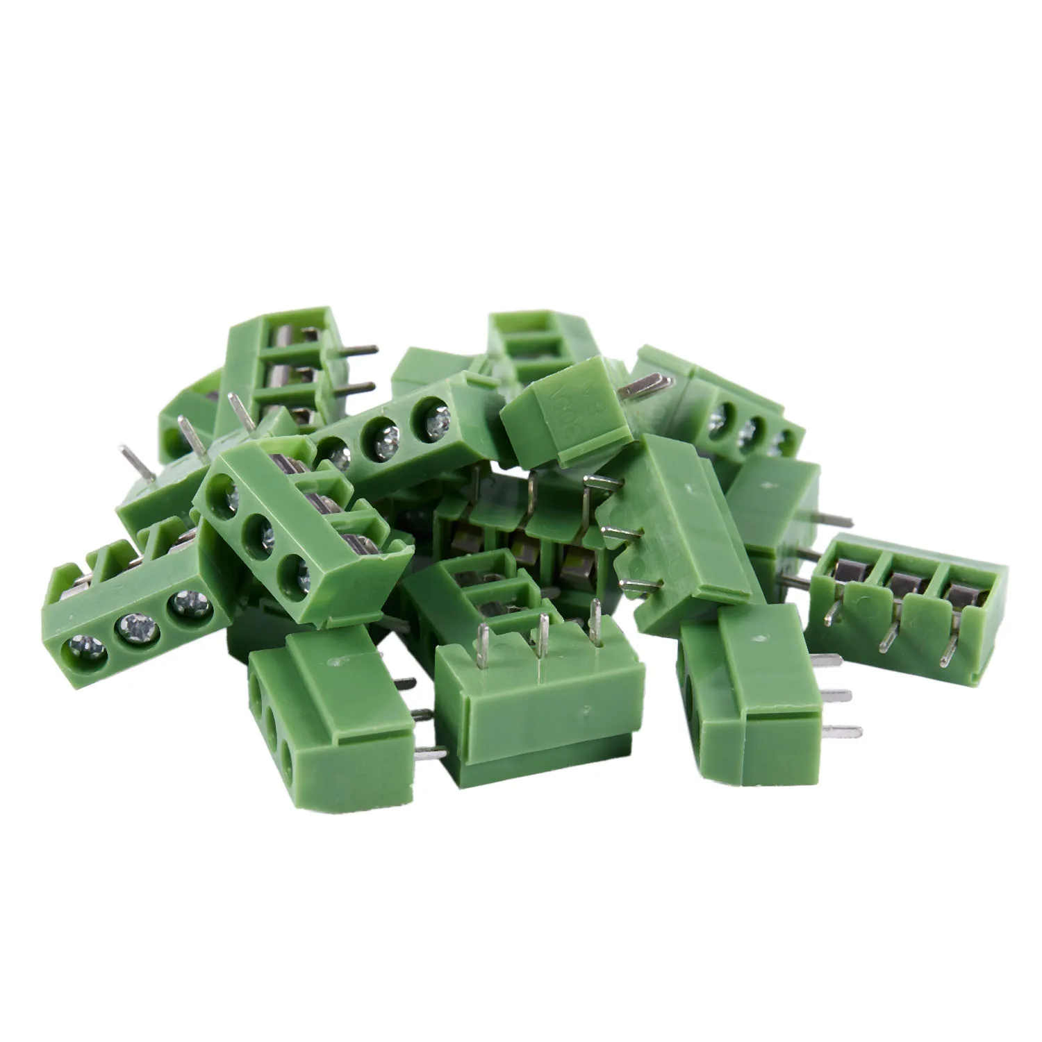 20 Pcs 3 Pin 5mm Pitch PCB Mount Screw Terminal Block AC 250V 8A