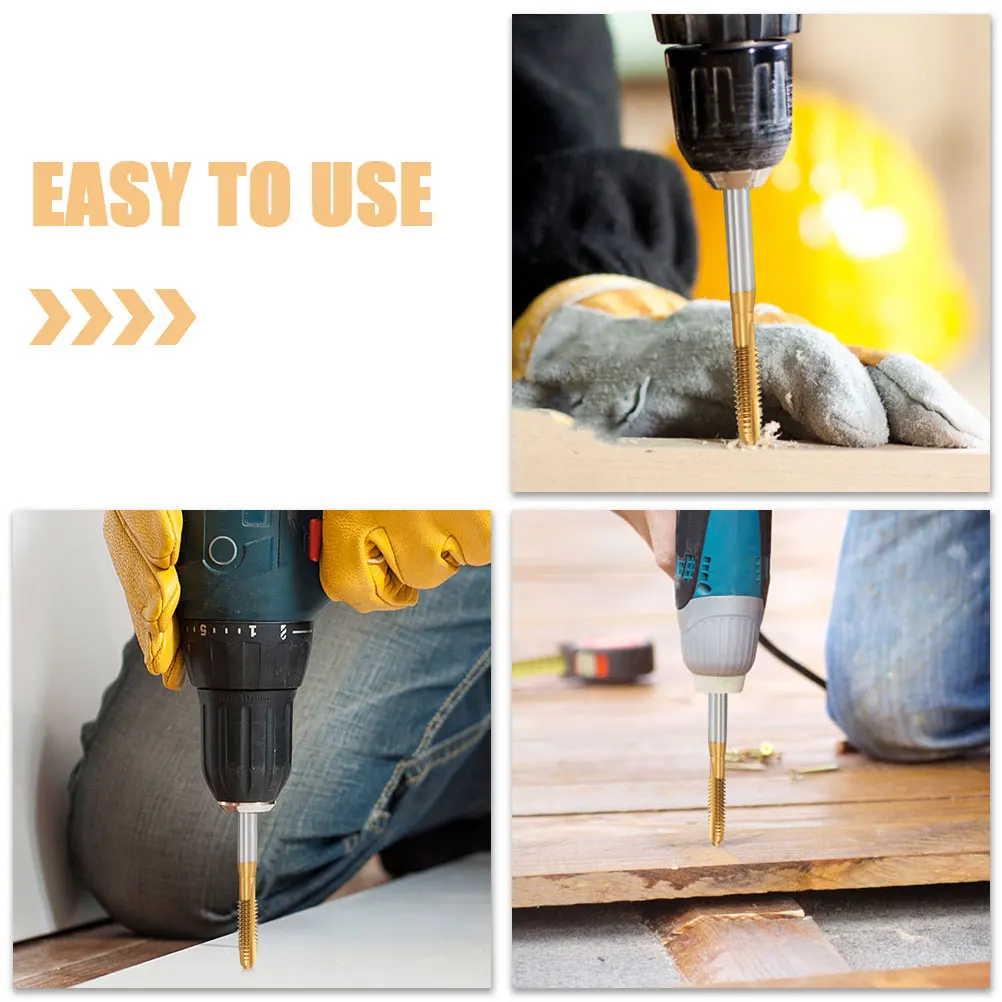 

2pcs High-Speed Steel Drill Bit Set Titanium-Coated Cutting Tap For Serrated Replacement Bits Drilling Tool