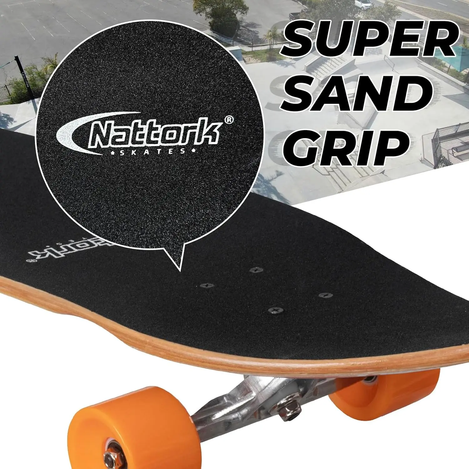 Longboard Skateboard Complete with T-Tool for Commuting, Carving & Downhill Riding, Suitable for All Ages