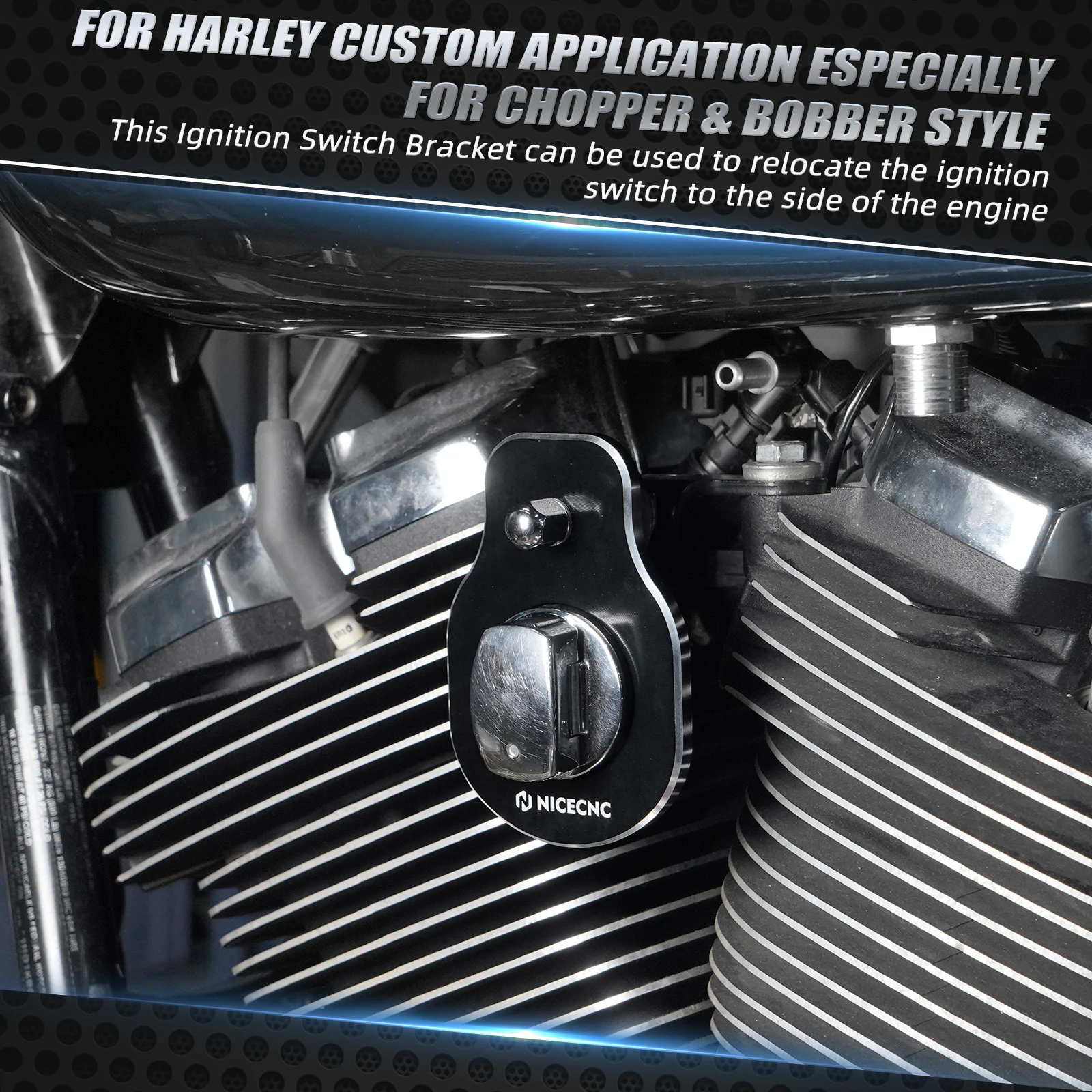 For 2006-2023 Harley Street Glide FLHX Ignition Key Switch Bracket Road King Special FLHRXS 17-2023 CVO Tri Glide Ultra Limited image 2