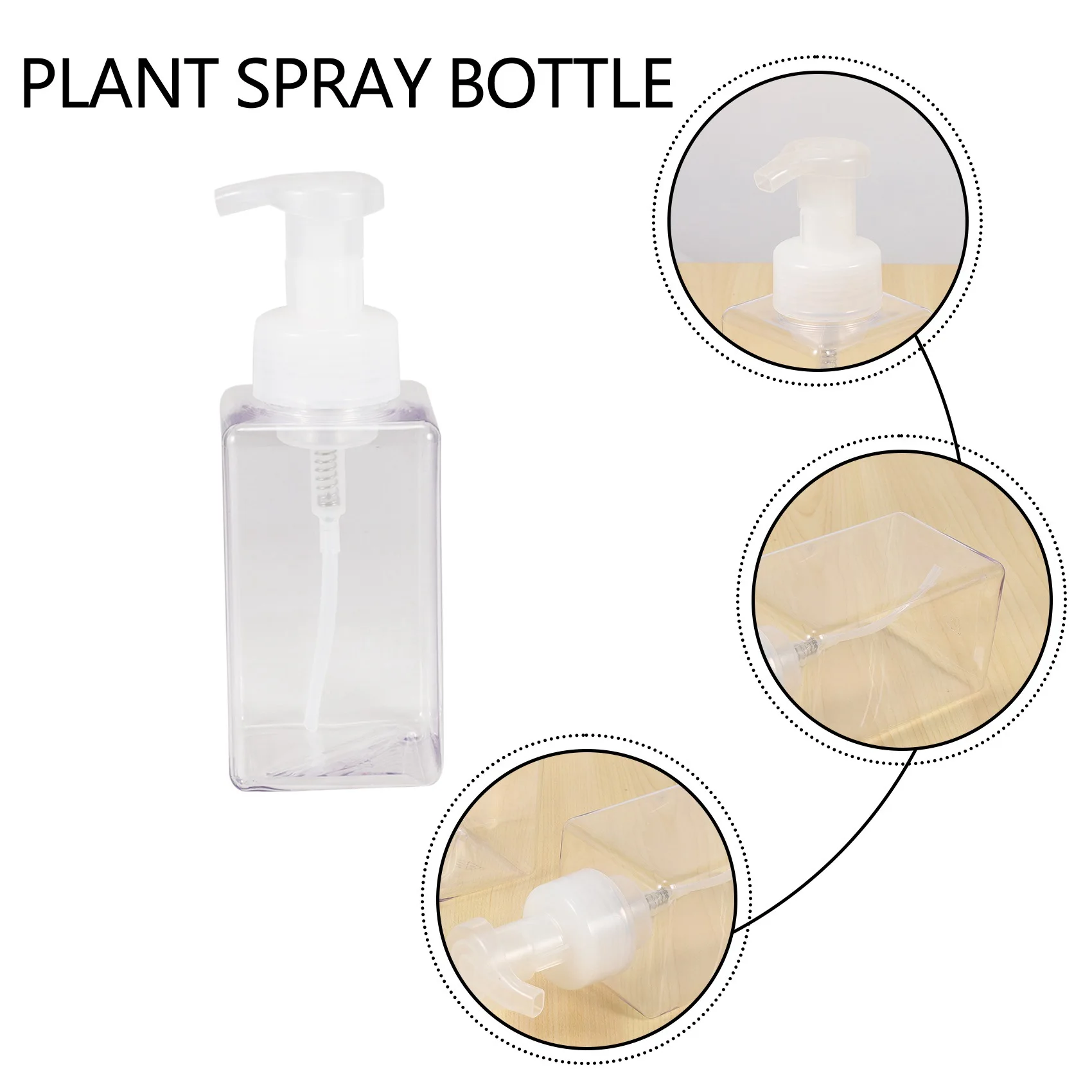 2 Pack Foaming Soap Dispenser 15Oz Refillable Foam Liquid Hand Soap Empty Plastic Pump Bottle Container - Clear 450Ml