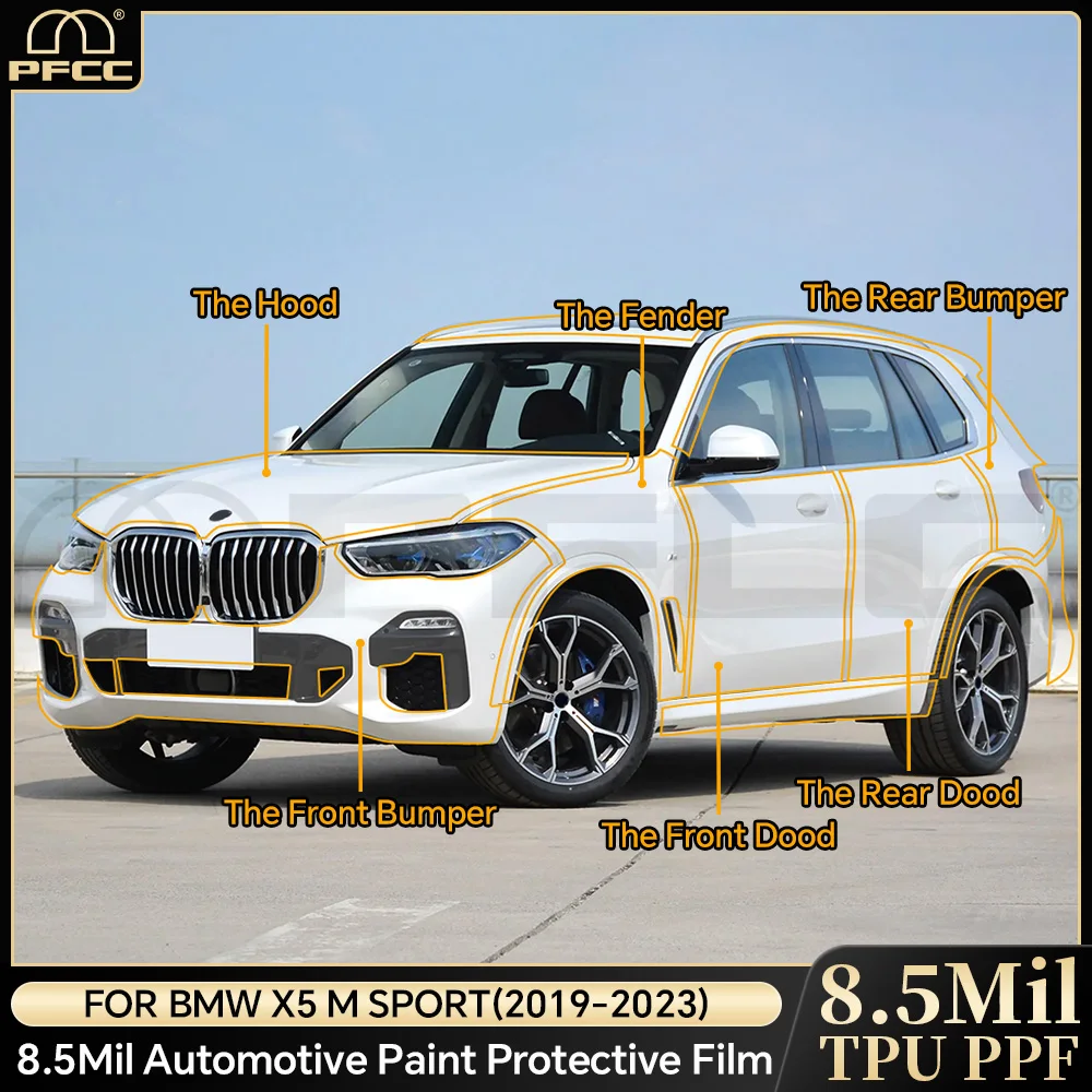 

PPF Protection Film For BMW X5 G05 M SPORT 2019-2023 Front Rear Headlights Trunk Self Healing Invisible Transparent Body Sticker