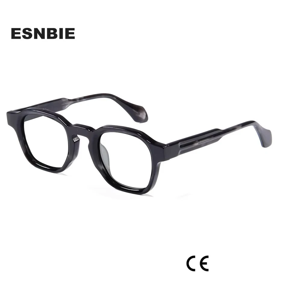 Grade Bevel Acetate Round Prescription Eyeglass Frames Women Designer Brown Tortoise Myopia Eye Glasses For Men Oculos Feminino