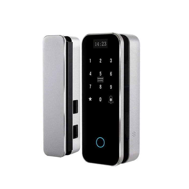 

zc02 Digital Finger Print Smart Remote Door Lock Outdoor Hotel Glass Door Smart Lock