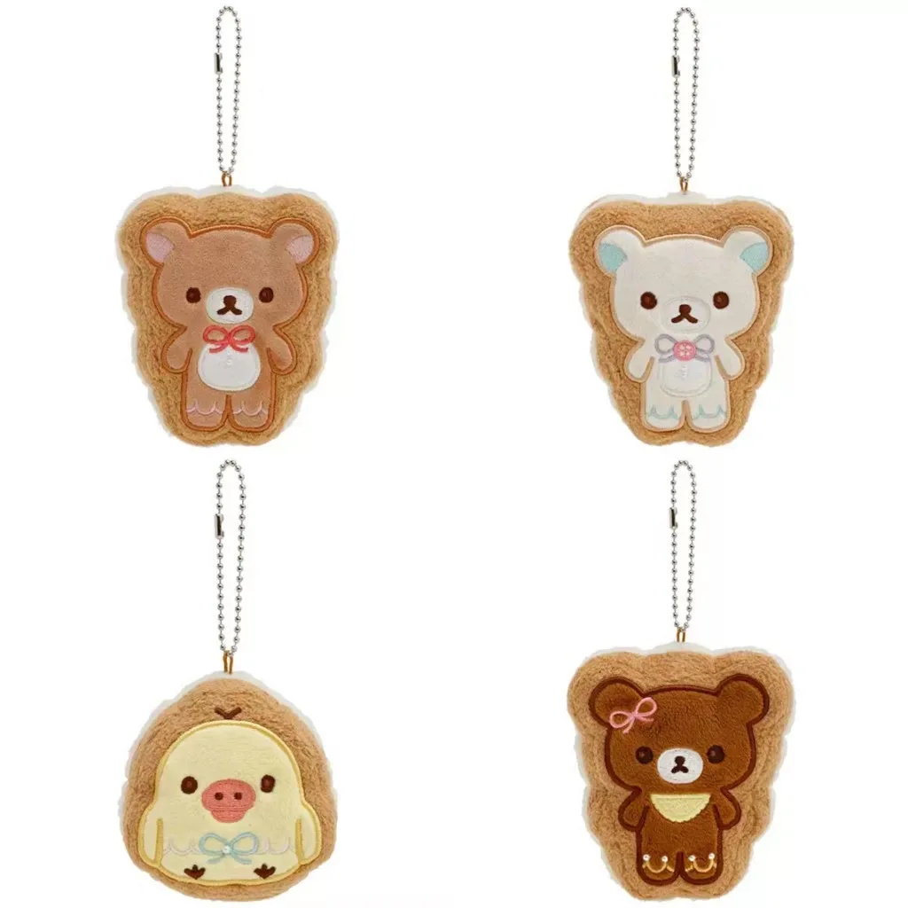 พวงกุญแจตุ๊กตา Rilakkuma ขนาด 8 ซม. ตุ๊กตาการ์ตูนอนิเมะ ของเล่นตุ๊กตาขนาดเล็ก จี้น่ารัก ของตกแต่งกระเป๋าเป้ ของขวัญสำหรับเด็ก