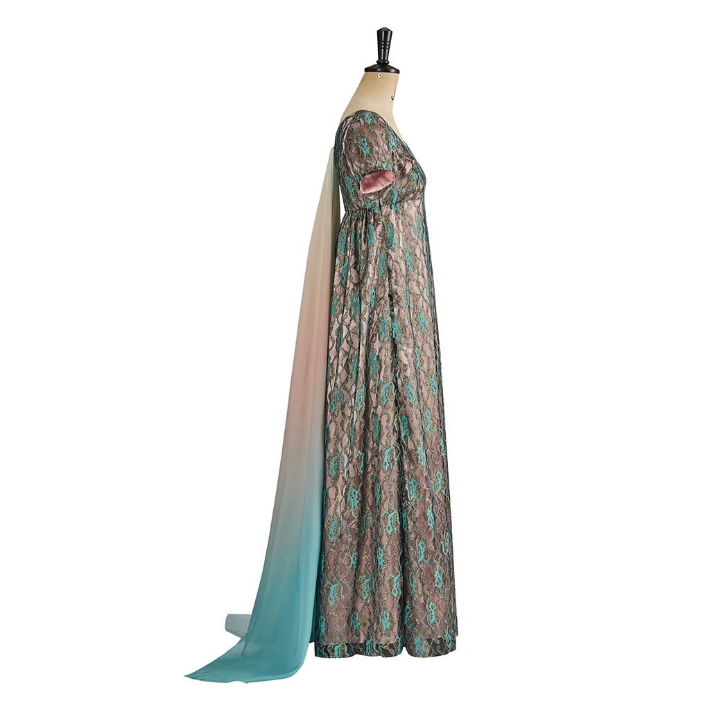 كيت تأثيري فستان القرون الوسطى المرأة الأزهار ريجنسي فستان القوطية الفيكتوري هالوين كرنفال الزي ثوب مسائي فستان بتصميم حالم