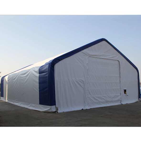 Portable UV Resistant Double Truss PVC Fabric Industrial Engineering Shelter Outdoor Construction Storage Shed