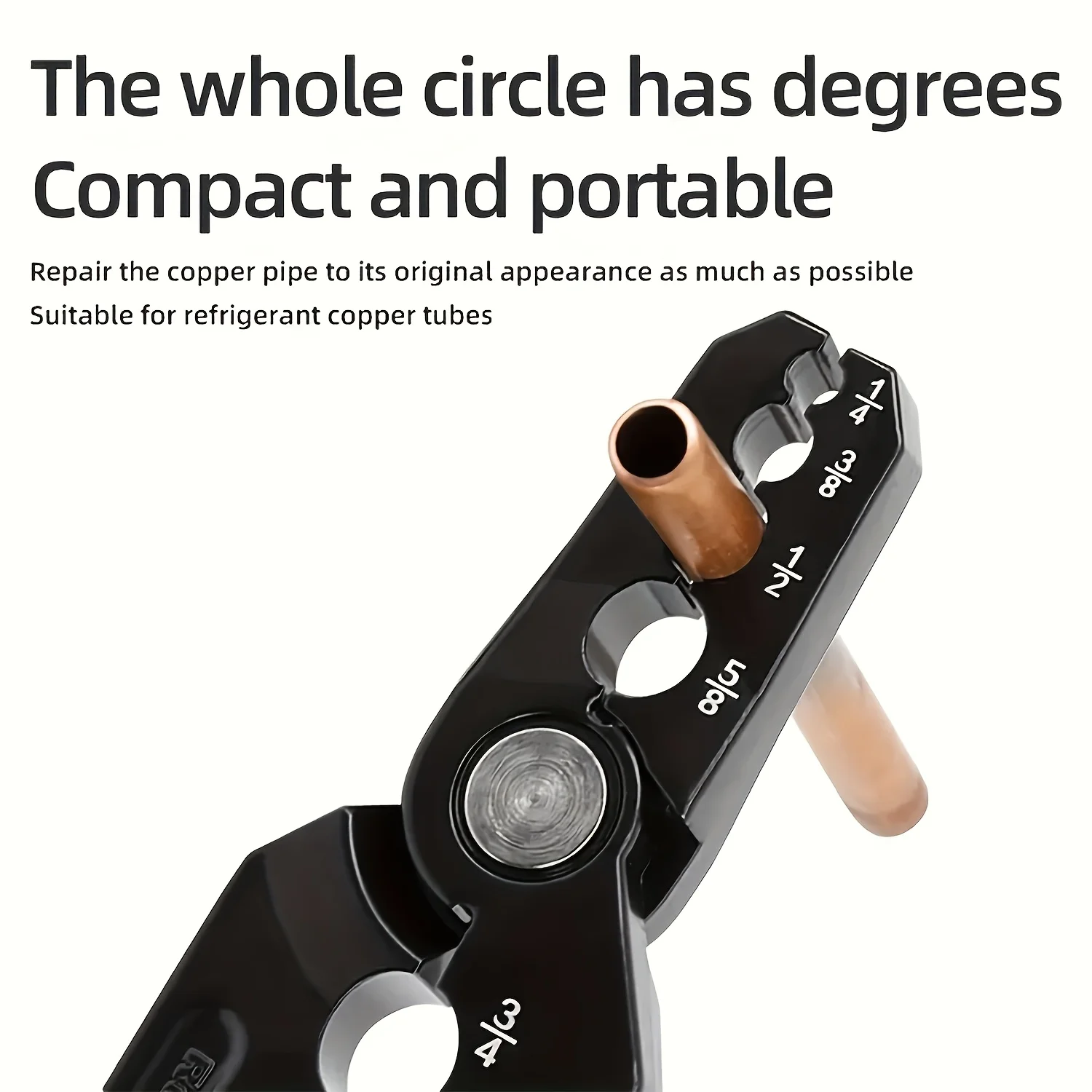 

Развертка для труб переменного тока 6-в-1, инструмент для удаления заусенцев, для медных алюминиевых линий хладагента от 1/4 до 3/4 дюйма, сверхмощный инструмент из сплава