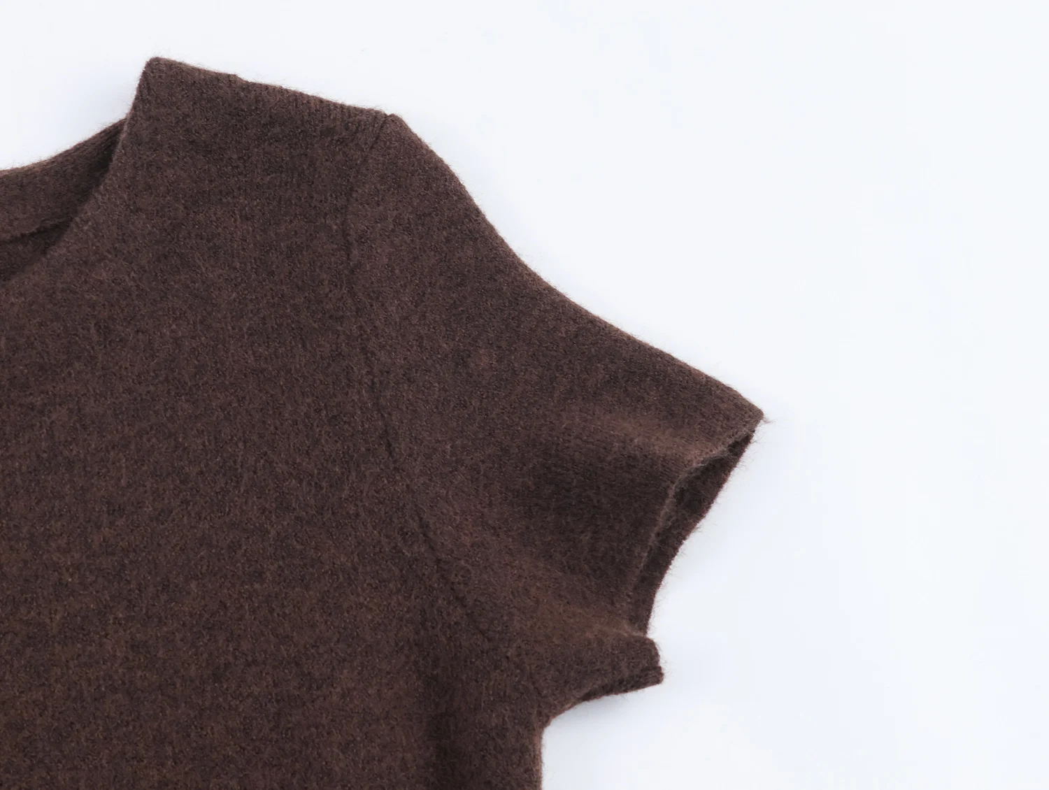 KONDALA 秋ニットフェイクファー裾ショートドレス レディース エレガント半袖ドレス 2025 春秋ファッションパーティーショートドレス