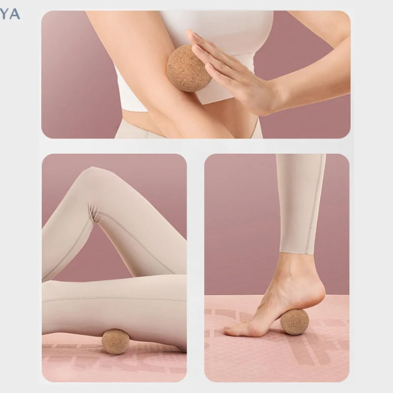 

Массажный мяч из пробки для спины и стоп, мяч для йоги, для снятия напряжения, миофасциальный мяч для расслабления мышц и точечного массажа