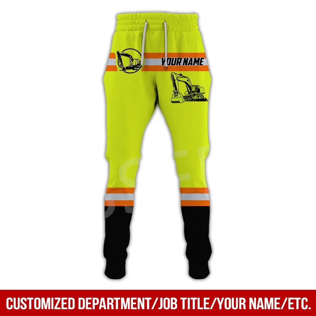 Tessffel Cosplay Crane Heavy Equipment Operator Worker Customize Name 3DPrint Casual Trousers Streetwear Loose Sports Pants A3