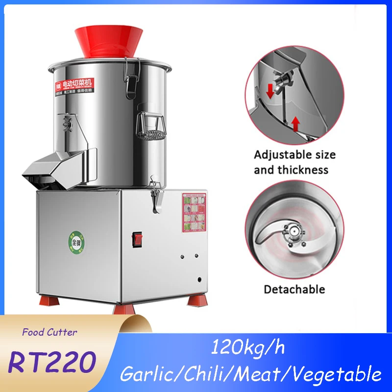 Multi-função cortador de alimentos máquina de corte de legumes elétrico chili carne vegetal máquina de enchimento chopper cortador de alho 120 kg/h