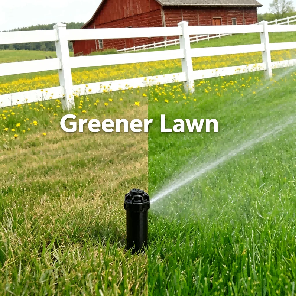 Rotating Underground Sprinkler Head for 6 Point 5000 Irrigation Systems with Full 360 Degree Adjustable Coverage