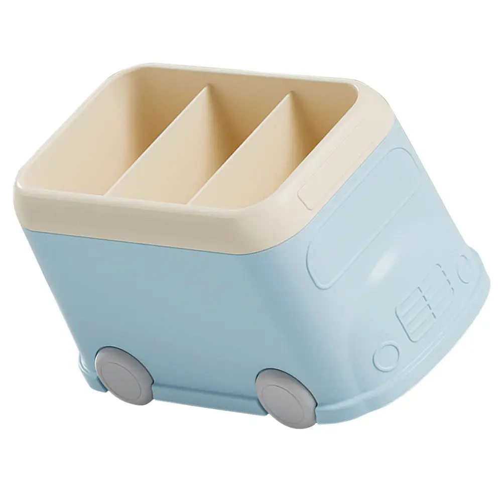 Multi-Grid Desktop Pen Holder Plastic Stationery Organizer for Pens Pencils Makeup Brushes Lipstick Nail Polish Skincare